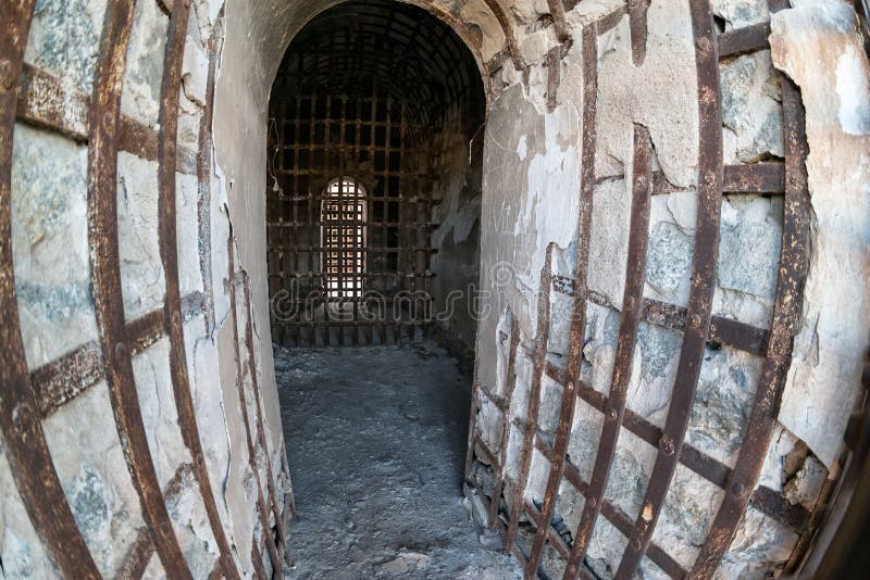 Deteriorating prisoner cells at the historic Yuma Territorial Prison in Yuma, Arizona. Deteriorating prisoner cells at the historic Yuma Territorial Prison in Yuma, Arizona