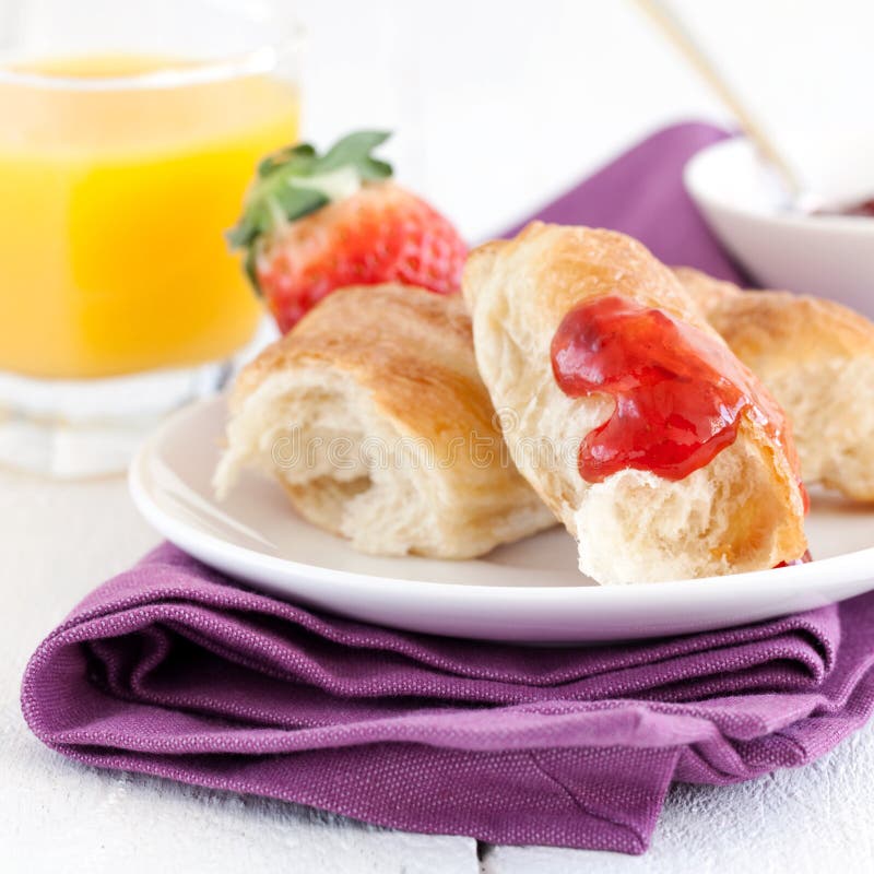 Yummy breakfast stock image. Image of goods, brunch, croissants - 23741029
