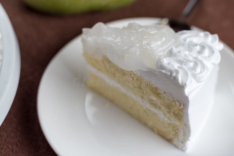 Yummy Fresh Coconut Topping Milk Sponge Cake Stock Photo Image of