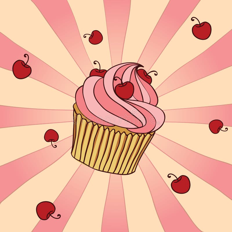Yummy kleiner Kuchen lizenzfreie abbildung Yummy kleiner Kuchen lizenzfreie abbildung