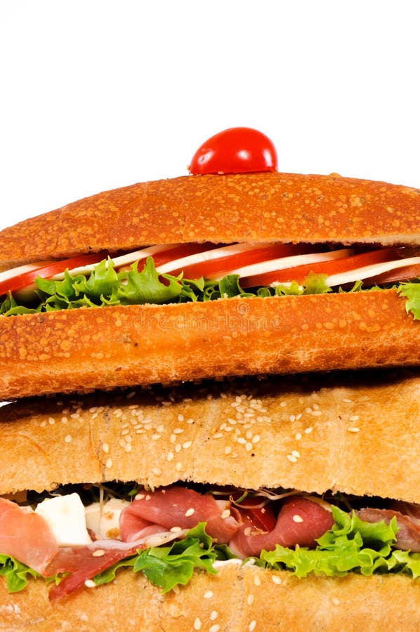 Yummy sandwiches stock image. Image of seeded, fast, juicy 27247541