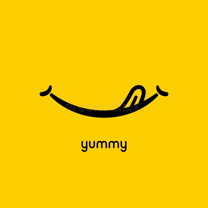 Yummy twarz uśmiechu ikony wyśmienicie logo Yummy jęzoru emoji smakowity lub głodny usta uśmiech ilustracji Yummy twarz uśmiechu ikony wyśmienicie logo Yummy jęzoru emoji smakowity lub głodny usta uśmiech ilustracji