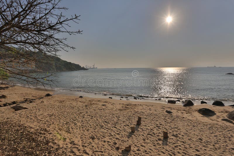 Yung Shue Wan, isola di Lamma Hong Kong fotografia stock libera da diritti
