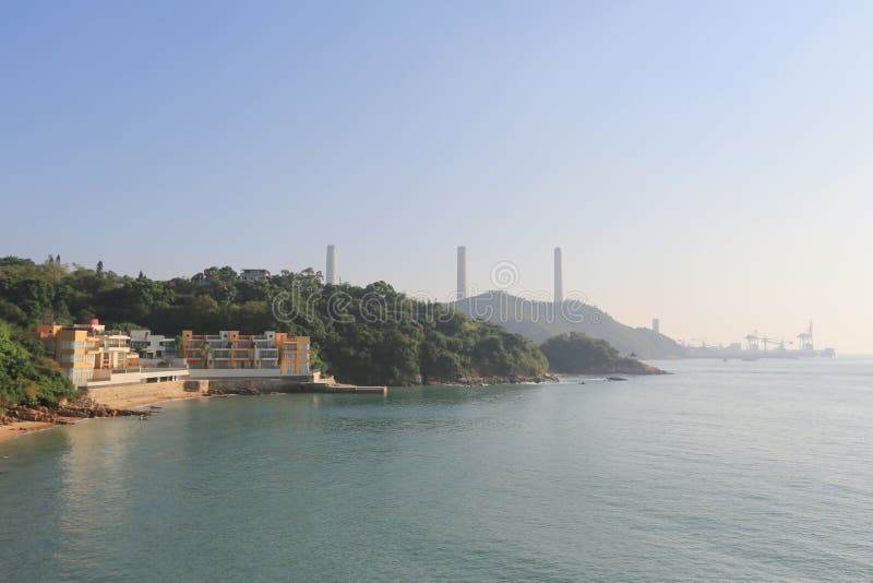 Yung Shue Wan, isola di Lamma Hong Kong immagine stock