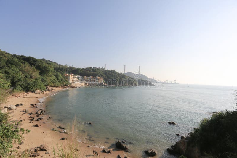 Yung Shue Wan, isola di Lamma Hong Kong fotografie stock libere da diritti