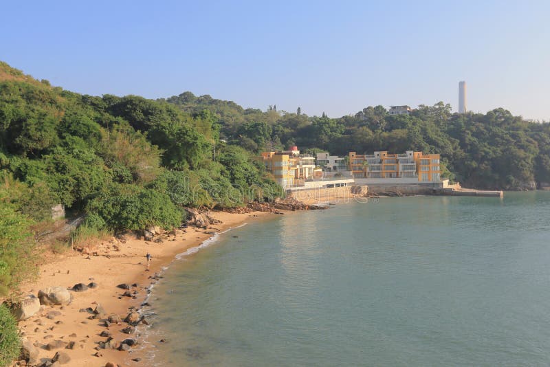 Yung Shue Wan, isola di Lamma Hong Kong immagine stock libera da diritti