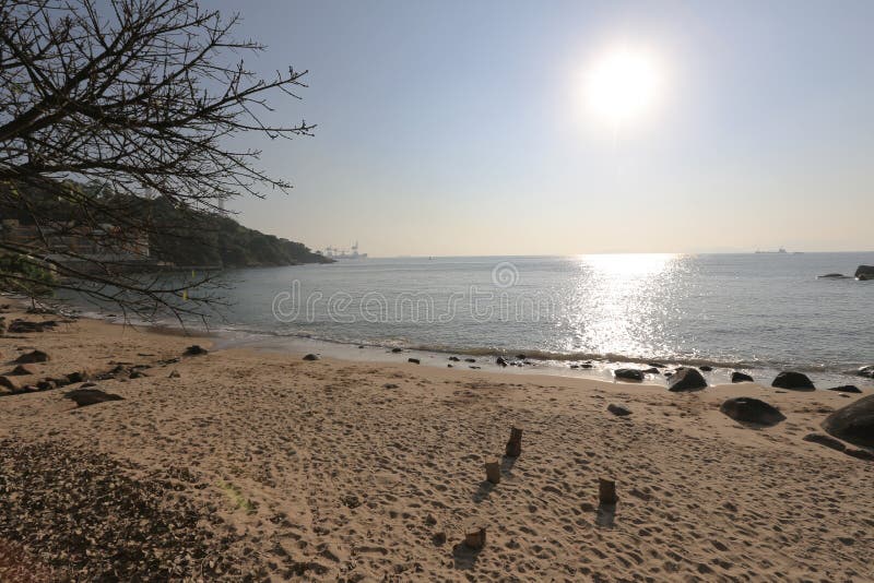 Yung Shue Wan, isola di Lamma Hong Kong fotografia stock libera da diritti