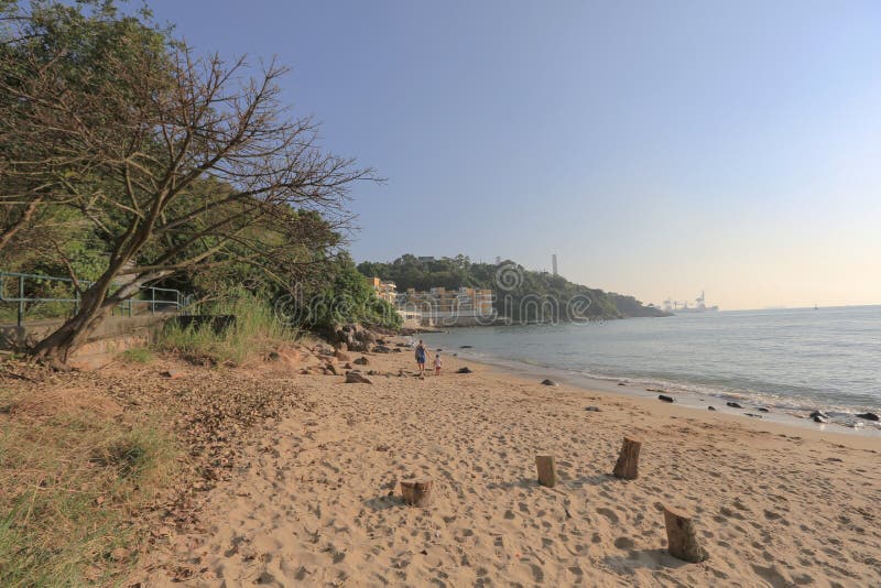 Yung Shue Wan, isola di Lamma Hong Kong fotografie stock libere da diritti