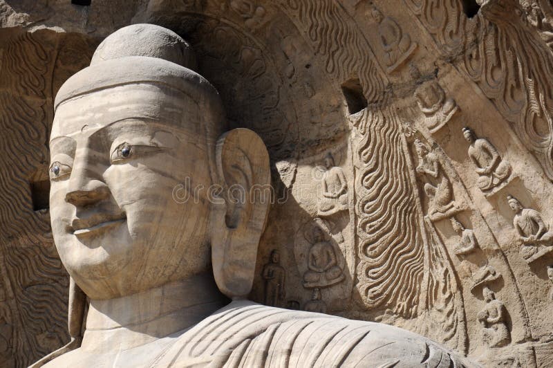 La fotografia posto è cinese della provincia dello shanxi datong, grotte di yungang.