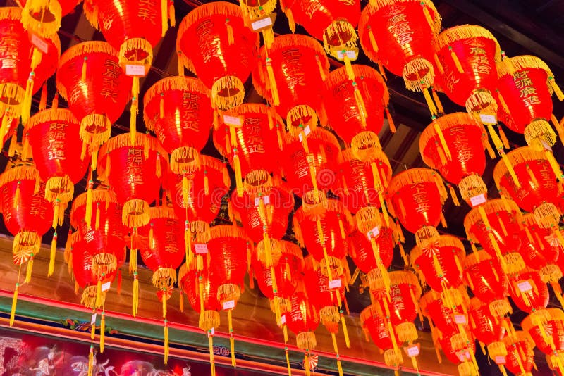 Yunlin, Taiwan - Lantern at Xiluo Guangfu Temple in Xiluo, Yunlin, Taiwan. The temple was originally built in 1644