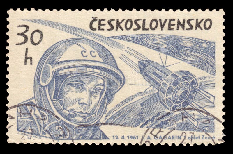 Yuri Gagarin Vintage Stamp 1961