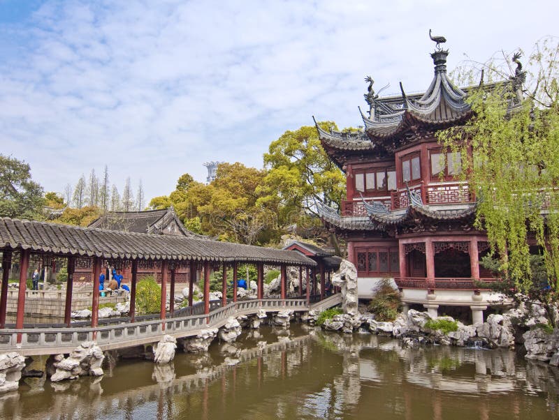 YuYuan trädgård i Shanghai, Kina royaltyfri bild