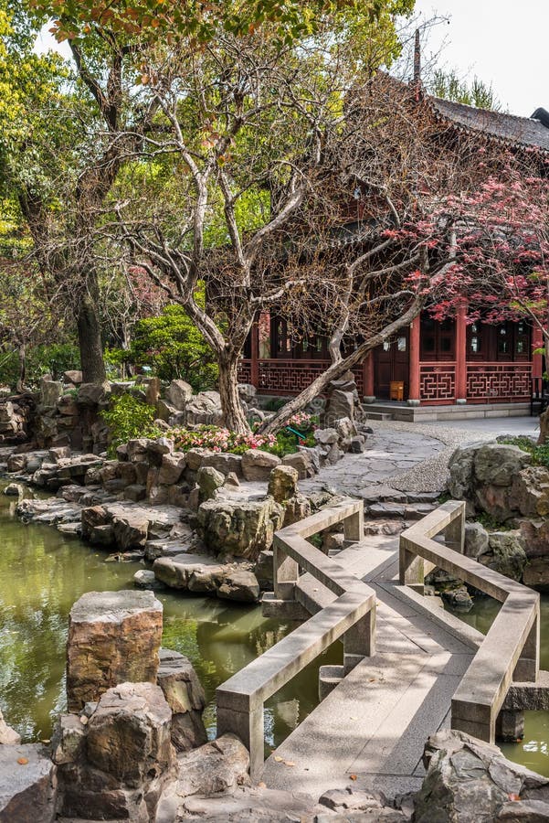 Yuyuan trädgårdshanghai porslin arkivfoto