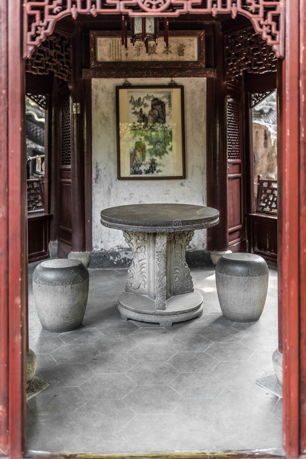 Yuyuan trädgårdshanghai porslin arkivbilder