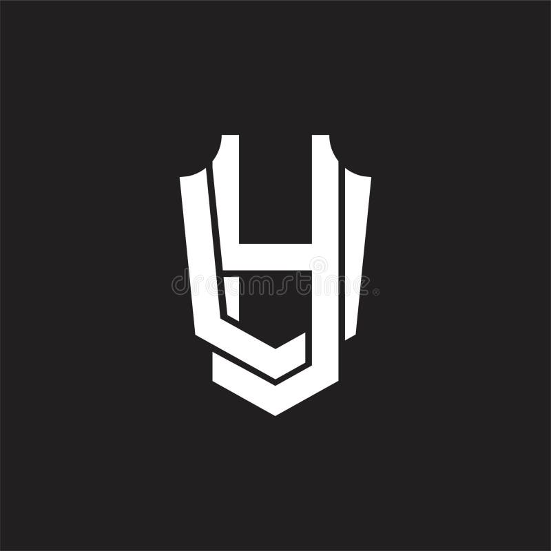 YV Logo monogram design template stock illustration