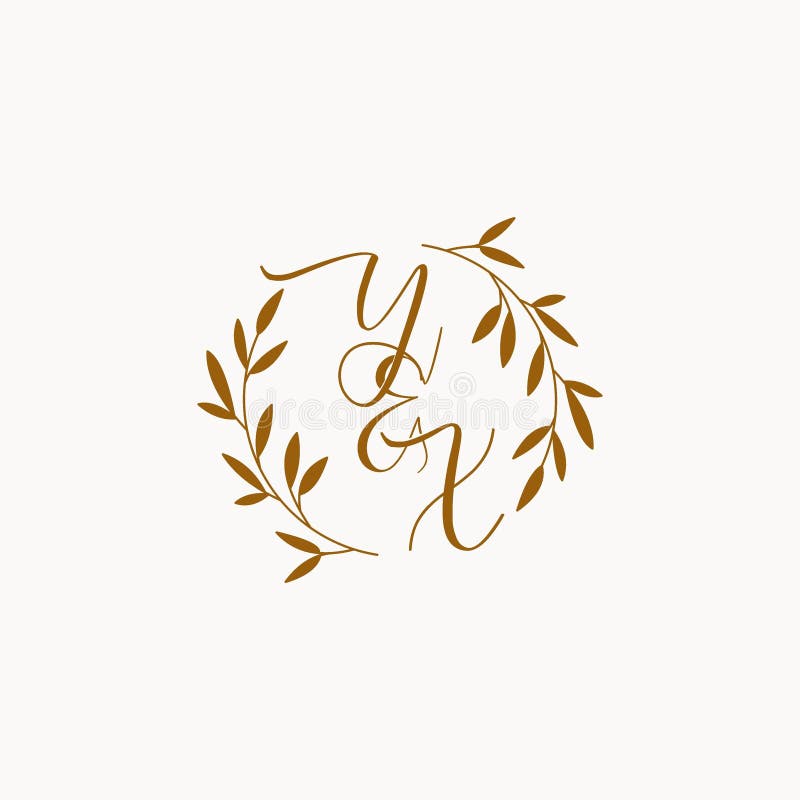 YX initial wedding monogram logo vector illustration
