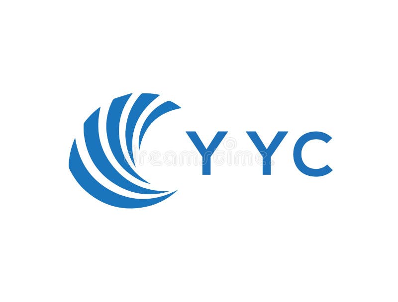 YYC Letter Logo Design on White Background. YYC Creative Circle Letter