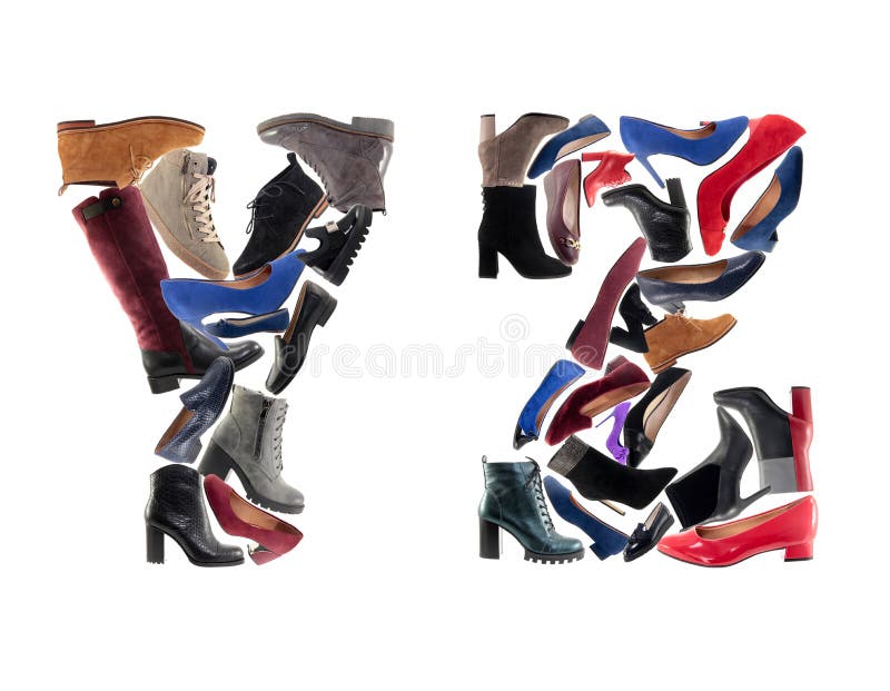ABC Letters from Shoes Isolated on White Background. Stock Image Image of white, heel 222169121