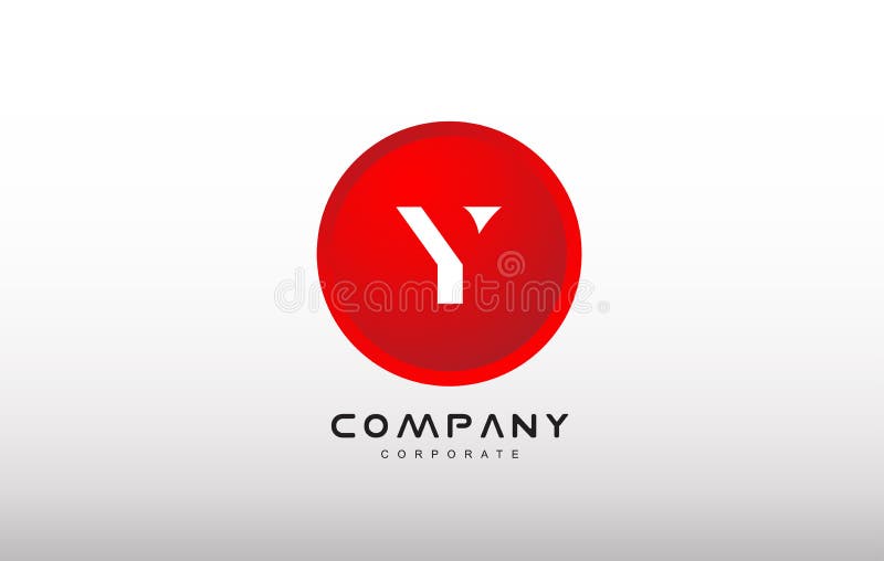 Y信件字母表红色圈子小点商标传染媒介设计 库存例证