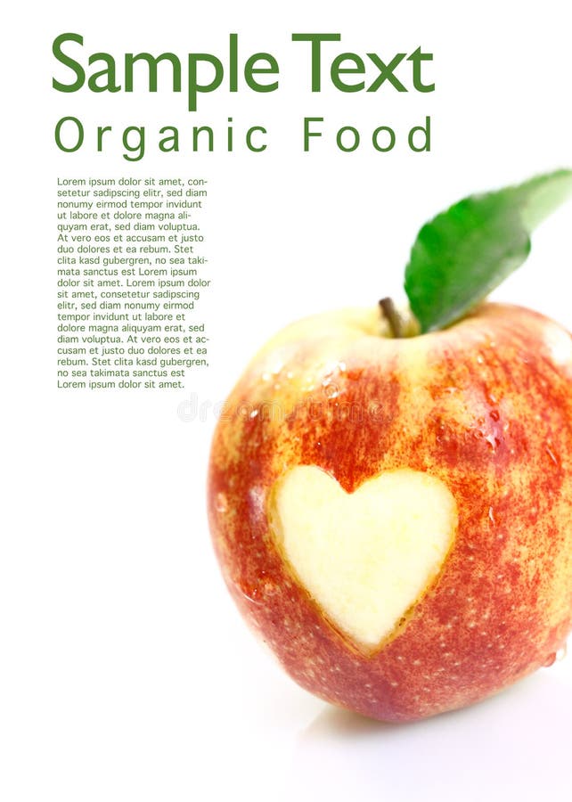 Z kierową wycinanką organicznie jabłko