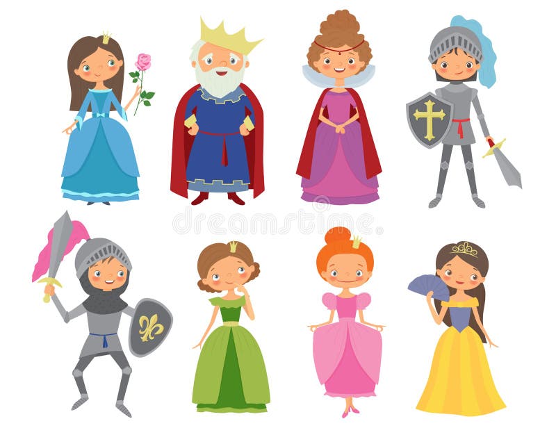 Z magii książką fantazj abstrakcjonistyczni tła Królewiątko, królowa, rycerze i Princesses