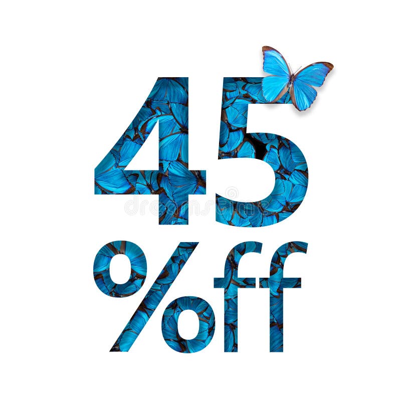 45% z rabata Pojęcie wiosna lub sammer sprzedaż, elegancki plakat, sztandar, promocja, reklamy ilustracja wektor 45% z rabata Pojęcie wiosna lub sammer sprzedaż, elegancki plakat, sztandar, promocja, reklamy ilustracja wektor