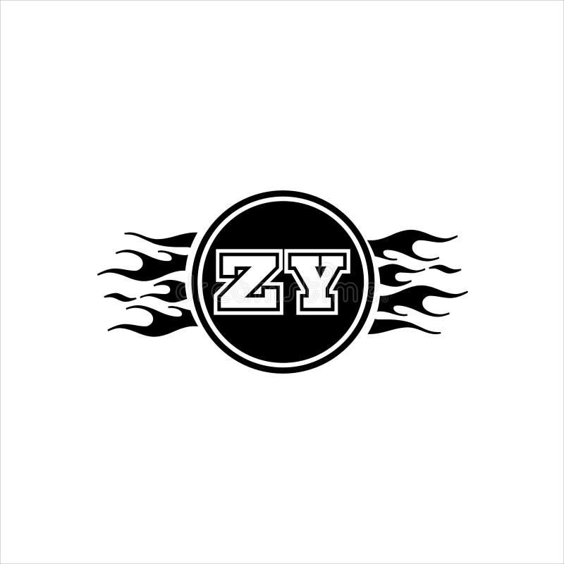 Z Y letter logo creative stock illustration