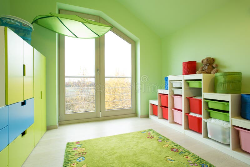 Zaal met groene geschilderde muren Zaal met groene geschilderde muren