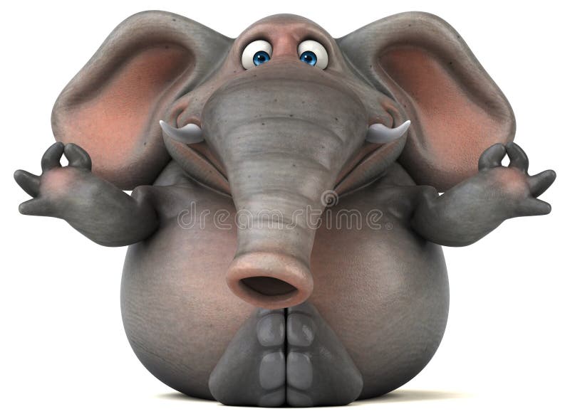 Zabawa słoń - 3D ilustracja
