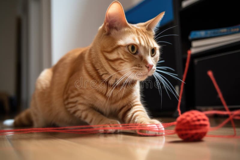 Zabawna zabawa feline batting ilustracji