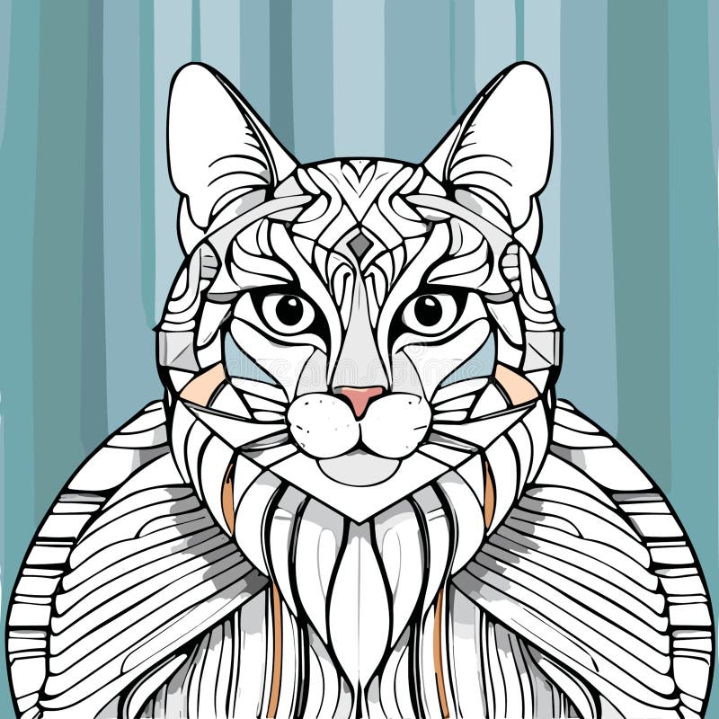 Zabawne lalki feline royalty ilustracja