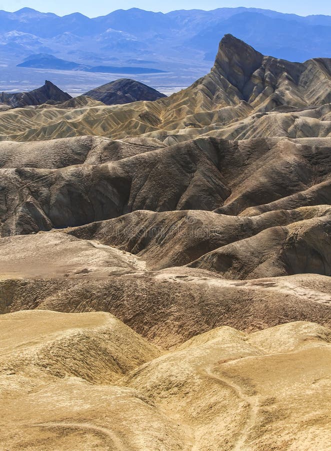 Zabriskie Point at Death Valley Stock Photo Image of erosion