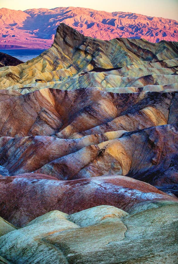 View of the Death Valley, Zabriskie Point at sunrise. View of the Death Valley, Zabriskie Point at sunrise.