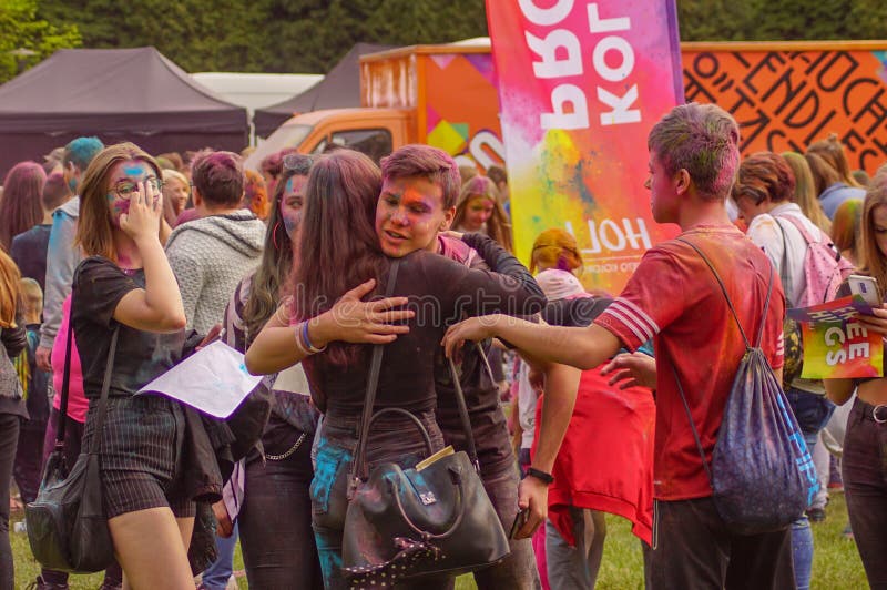 Zabrze, Farbfestival Polens am 19. Mai 2019 Zabrze stockbilder