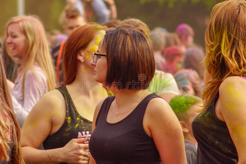 Zabrze, Farbfestival Polens am 19. Mai 2019 Zabrze lizenzfreie stockfotos