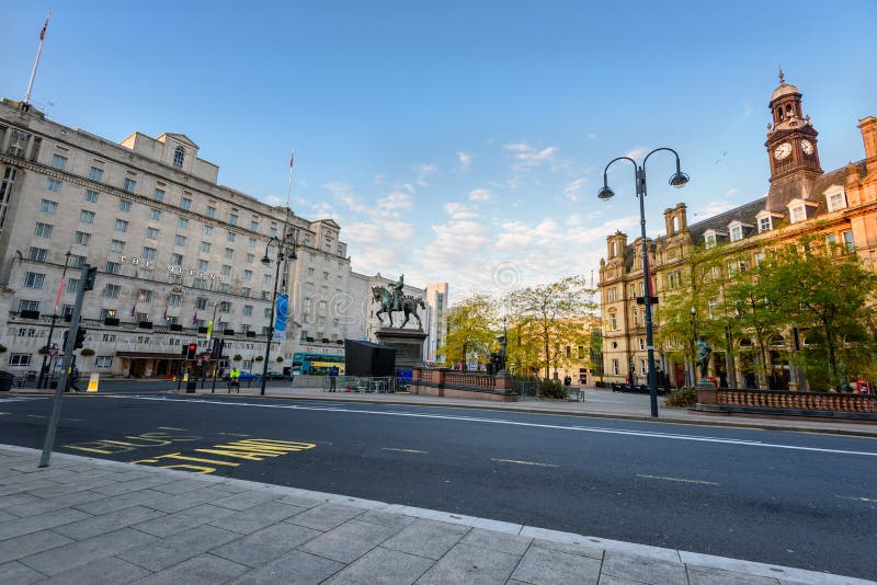 Zachodni Leeds centrum miasta Yorkshire, Anglia UK - obrazy royalty free