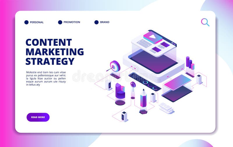 Zadowolony marketing Wideo blog zawartości strategia, cyfrowa targowa promocja Strony internetowej nakładowy isometric wektorowy ilustracja wektor Zadowolony marketing Wideo blog zawartości strategia, cyfrowa targowa promocja Strony internetowej nakładowy isometric wektorowy ilustracja wektor