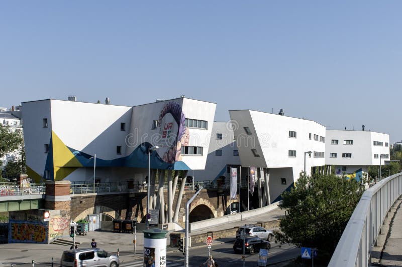Vienna, Austria 11 Sep 2023: Spittelau Viaducts Housing - Zaha Hadid revitalized Vienna's viaduct, intertwining apartments, offices, and studios, redefining urban living through remarkable design.