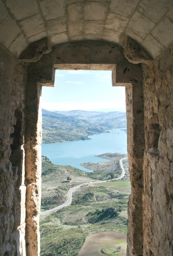 Zahara view from the window of a castle