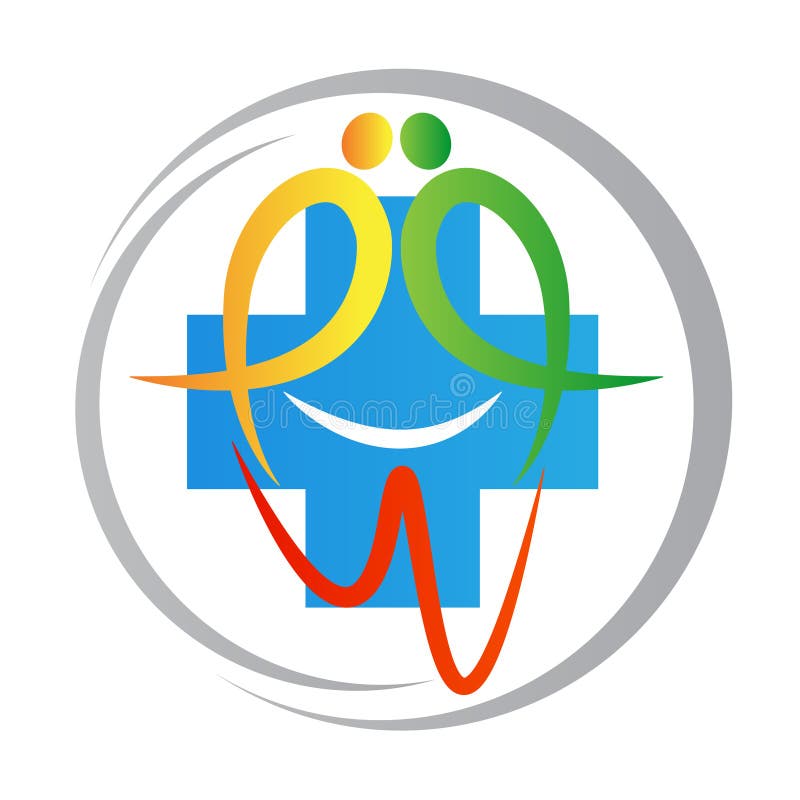 Zahnmedizinisches Kliniklogo vektor abbildung Zahnmedizinisches Kliniklogo vektor abbildung