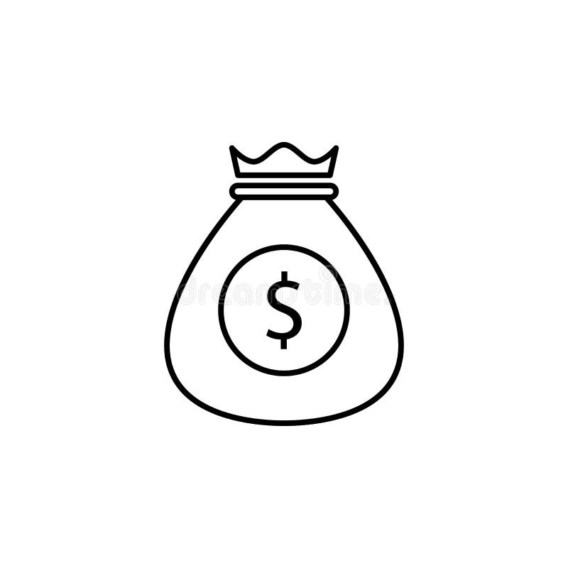 Zak, geld, dollarpictogram Element van financiënillustratie Tekens en symbolen het pictogram kan voor Web, embleem, mobiele toepa vector illustratie Zak, geld, dollarpictogram Element van financiënillustratie Tekens en symbolen het pictogram kan voor Web, embleem, mobiele toepa vector illustratie