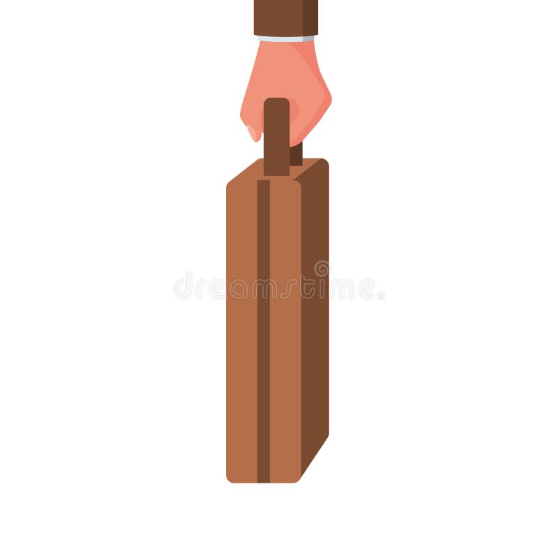 Zakenman die een aktentas in hand houden stock illustratie Zakenman die een aktentas in hand houden stock illustratie