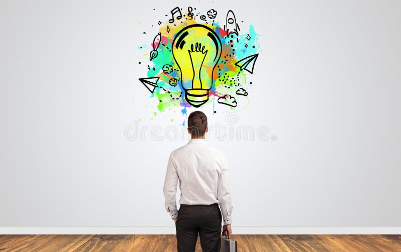 Zakenman die nieuw idee zoeken stock foto's Zakenman die nieuw idee zoeken stock foto's
