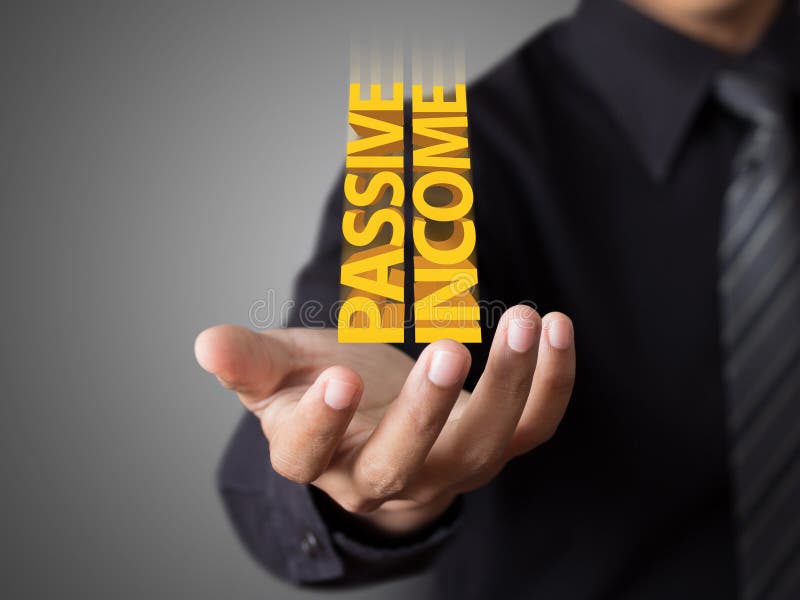Zakeman die tekst over passief inkomen laat zien royalty-vrije stock foto's