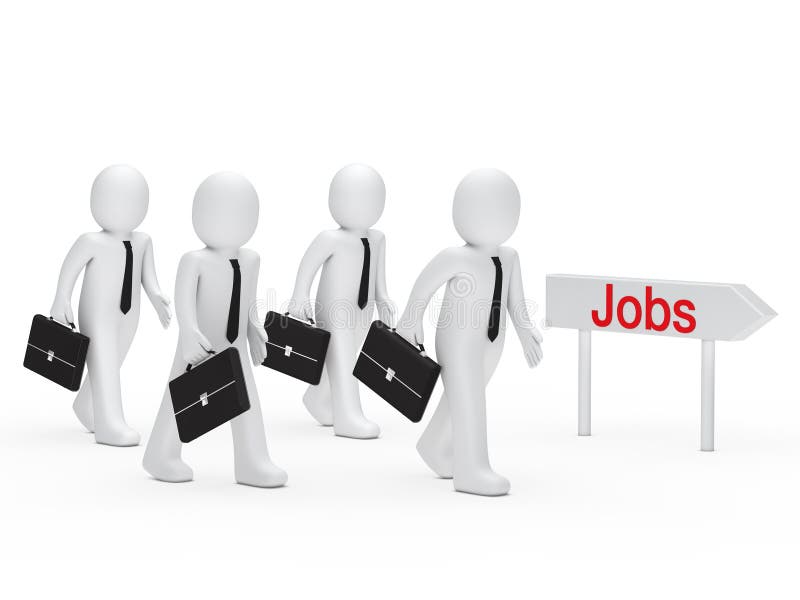 De zakenman solliciteert naar een baan vector illustratie