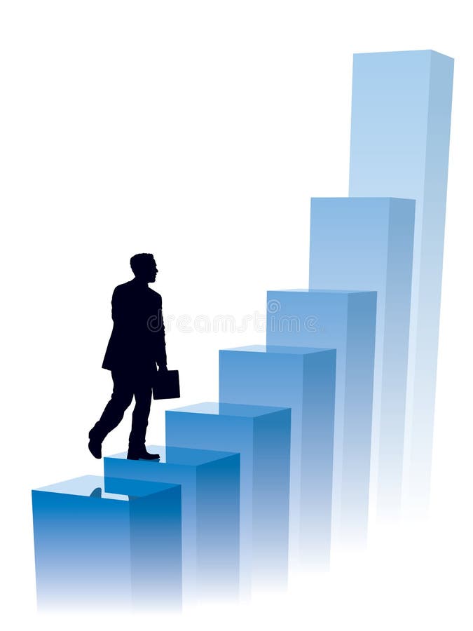 Zakenman in een haast stock illustratie Zakenman in een haast stock illustratie