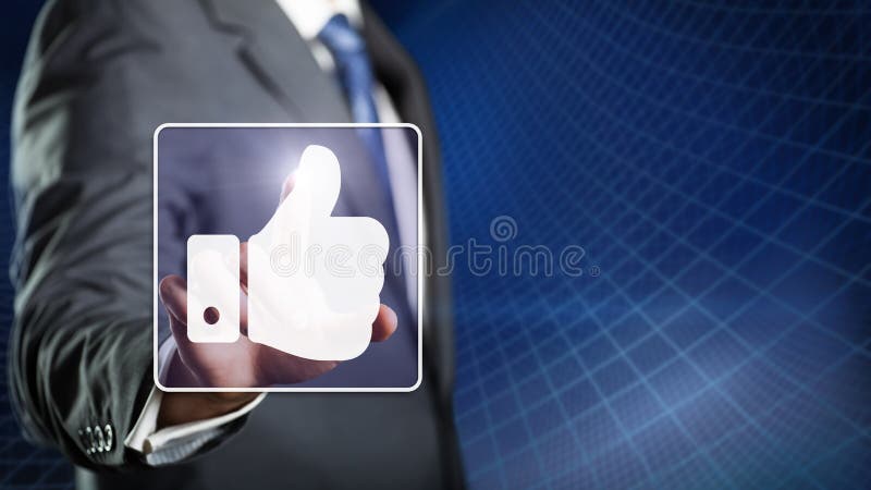 Zakenman het raken als symbool stock afbeelding Zakenman het raken als symbool stock afbeelding
