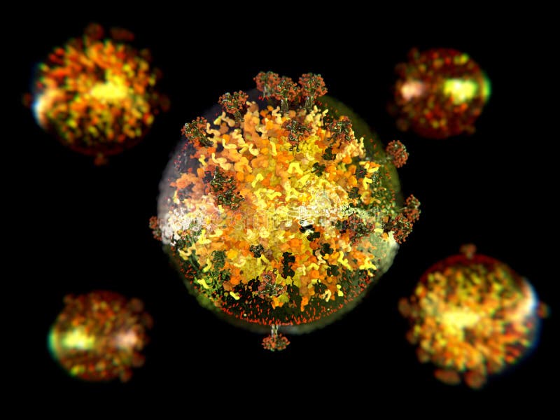 Zakończenie HIV komórki, 3d ilustracja ilustracja wektor Zakończenie HIV komórki, 3d ilustracja ilustracja wektor