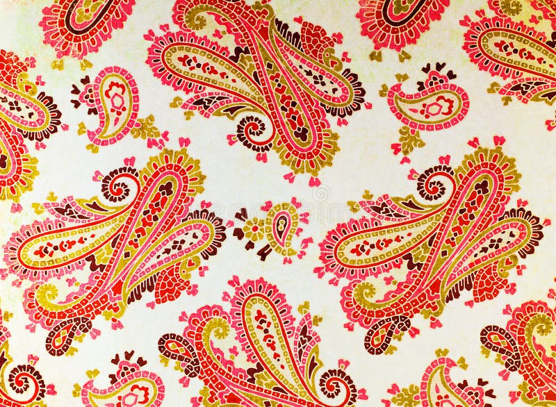Zakończenie up stary drukowany Paisley wzór obraz royalty free Zakończenie up stary drukowany Paisley wzór obraz royalty free