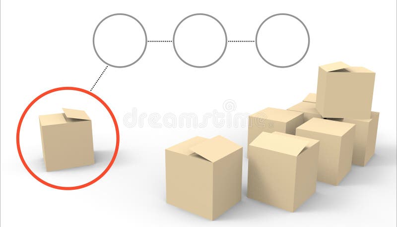 Zakończenie up sterta pudełko pakunku Drobnicowe grupy na białym tle ilustracja wektor Zakończenie up sterta pudełko pakunku Drobnicowe grupy na białym tle ilustracja wektor